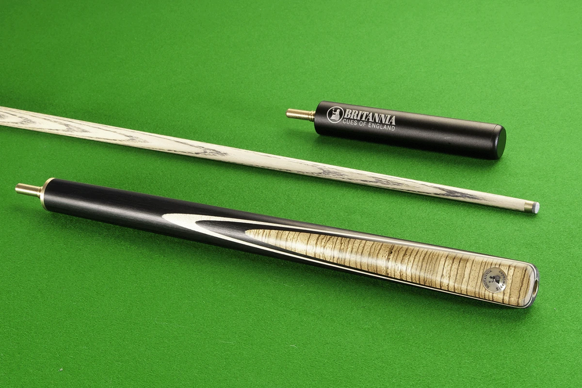 Baize Master Gold Series Ebony English Pool Cue 57 Inch 8.5mm Tip with 6  Inch Mini Butt