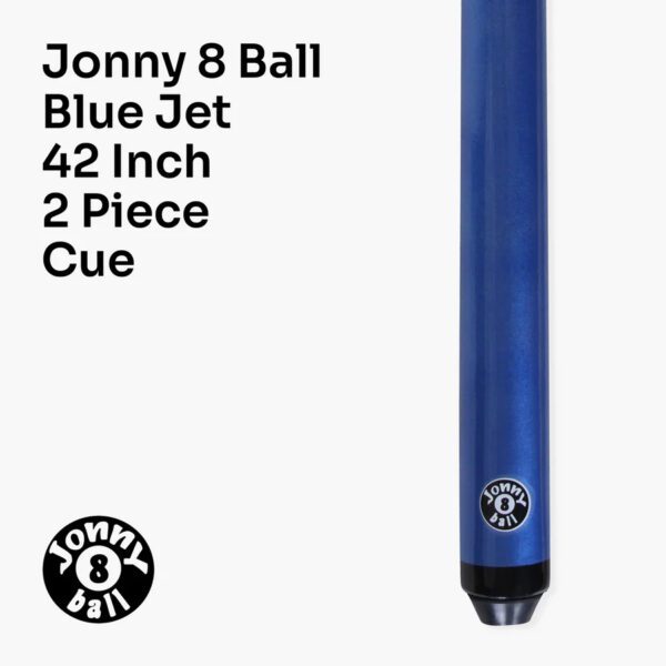 Jonny 8 Ball blue jet Junior 2 Pc Ash Pool Or Snooker Cue