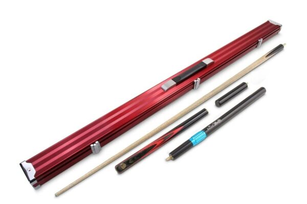 Emperor Red Snooker Cue and Aluminium Case Set 2