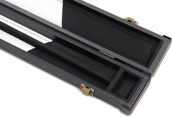 Baize Master Black And White Interior Black Cue Case With Plastic Ends