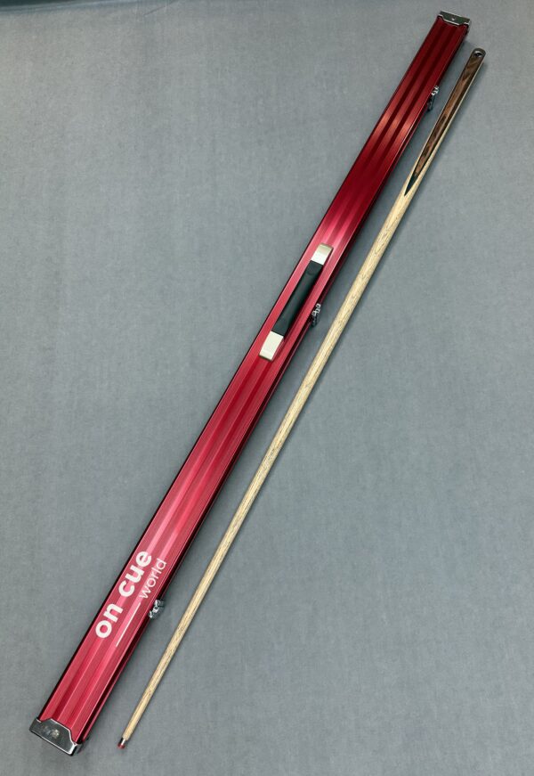 Blackball Tables 8 Ball Break Cue with Bullet Tip Fitted and 1 Piece Red Aluminium Case Bundle