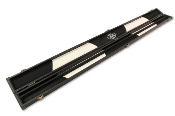 Baize Master Black And White Interior Black Cue Case With Plastic Ends