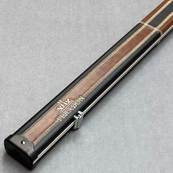 Peradon Halo Wide One Piece Cue Case Limited Edition - Black, Brown Long Stripe
