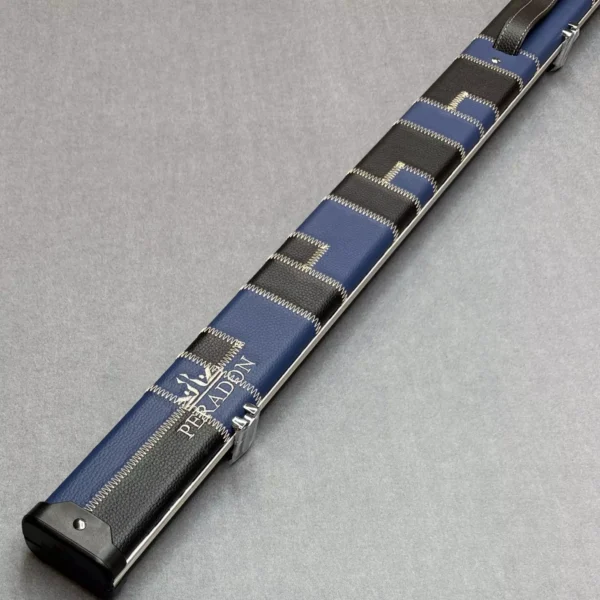 Peradon Halo Wide One Piece Cue Case Limited Edition - Black And Navy Patchwork