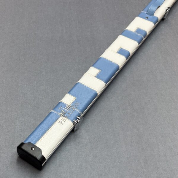 Peradon Halo Wide One Piece Cue Case Limited Edition - Sky Blue And White Patchwork