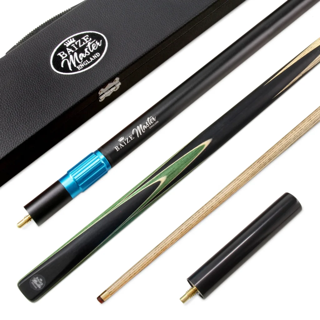 Baize Master Green Crucible Pc Snooker Pool Cue And Case Set Telescopic Extension Mini