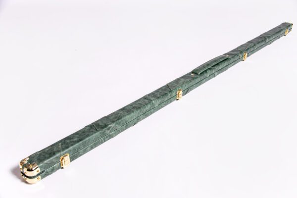green patterned pool cue case