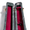 green patterned pool cue case