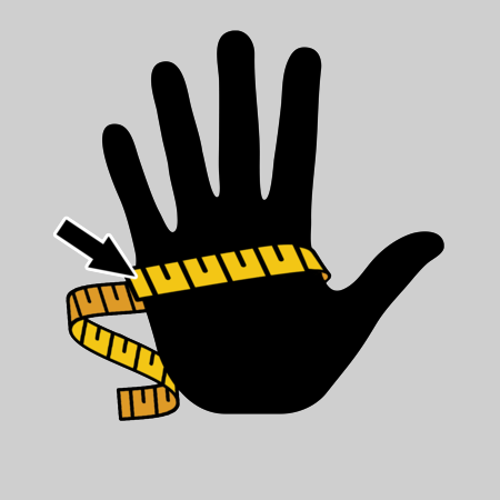 glove palm circumference measurement icon copy