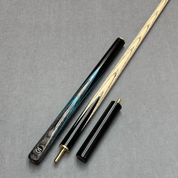 Taylor Made 57" 3/4 Jointed Ash Pool Cue 8.5mm Tip - Blue Driftwood Hand Finished in The UK