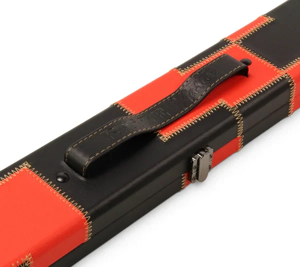 Baize Master 3/4 Red And Black Patch Snooker Pool Cue Case With Round Corners