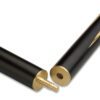 a black and gold cue with a gold tip