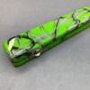 Fibreglass One Piece Cue Case - Green Base, Black + Grey Messy Lines