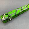 Fibreglass One Piece Cue Case - Green Base, Black + Grey Messy Lines