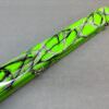Fibreglass One Piece Cue Case - Green Base, Black + Grey Messy Lines