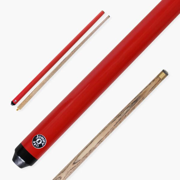 Jonny 8 Ball Red Junior 2 Pc Ash Pool Or Snooker Cue