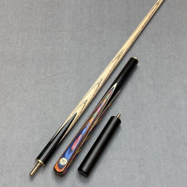 Taylor Made Crushed Harlequin 3/4 Jointed Ash Snooker Cue + Mini Butt