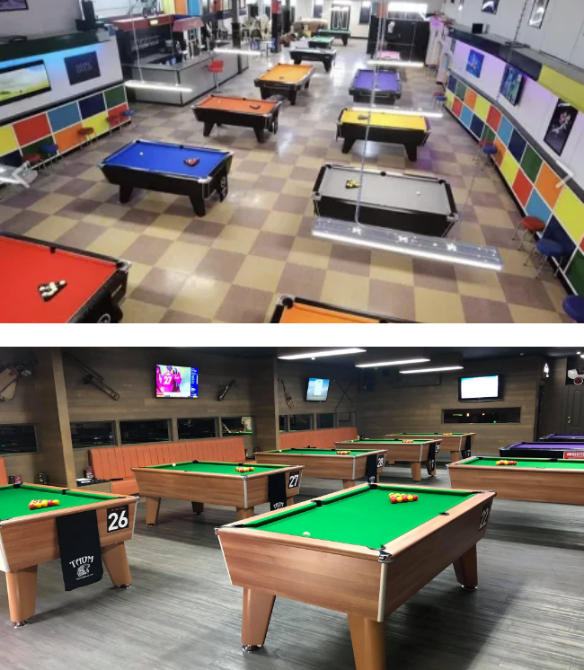 commercial pool tables