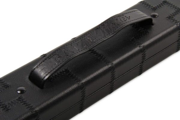 Baize Master Black Patch 2 Pce Hard Snooker Pool Cue Case With Black And White Interior