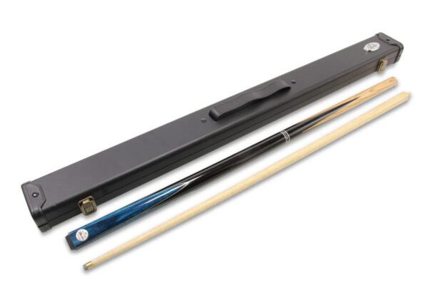 Baize Master Silver Series 57" Blue Victory 2pc Ash Cue and Hard Case Set