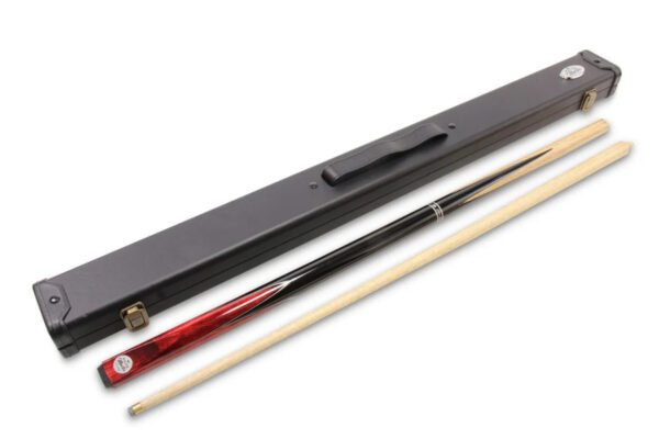 Baize Master Silver Series 57" Red Victory 2pc Ash Cue and Hard Case Set