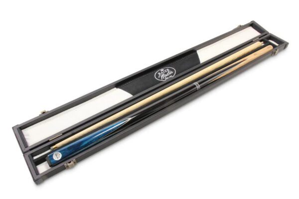 Baize Master Silver Series 57" Blue Victory 2pc Ash Cue and Hard Case Set