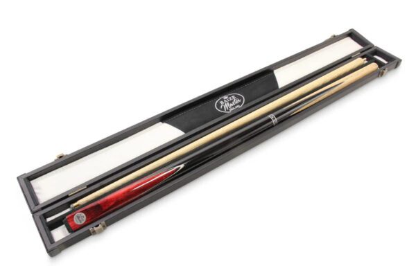 Baize Master Silver Series 57" Red Victory 2pc Ash Cue and Hard Case Set