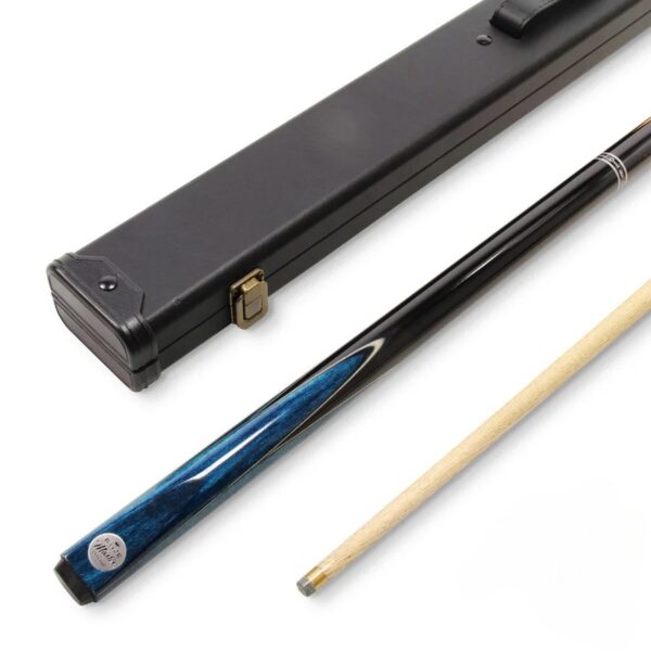 Baize Master Silver Series 57" Blue Victory 2pc Ash Cue and Hard Case Set