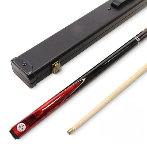 Baize Master Silver Series 57" Red Victory 2pc Ash Cue and Hard Case Set