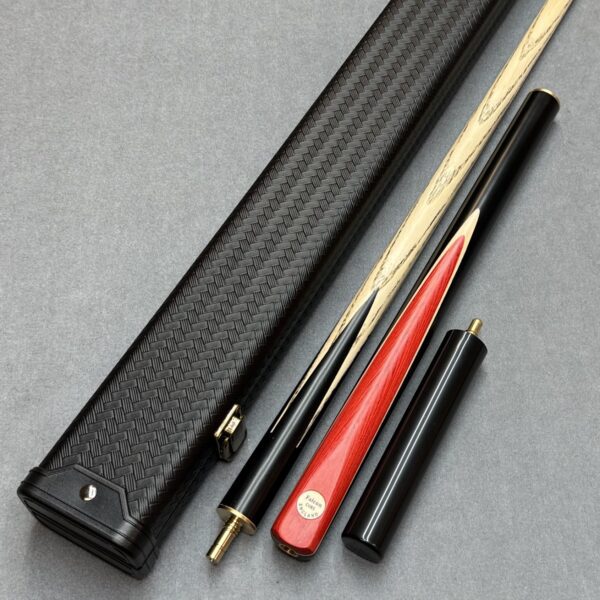 Falcon Red 3/4 Jointed Ash Snooker Cue And Case Set