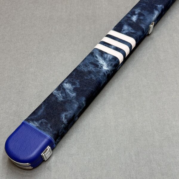 OCW Infinity One Piece Wide Snooker And Pool Cue Case - Bespoke Cloudy Blue With White Stripes