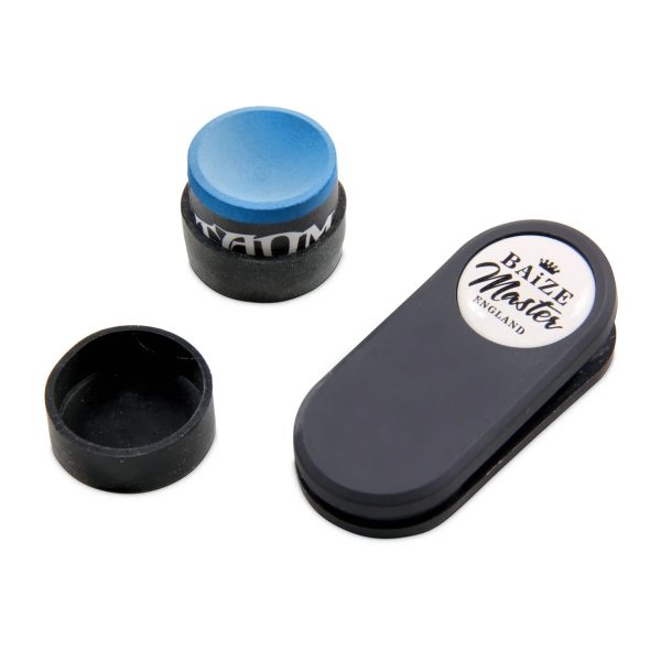 Baize Master T-Mag Magnetic Round Chalk Holder + Blue TAOM V10