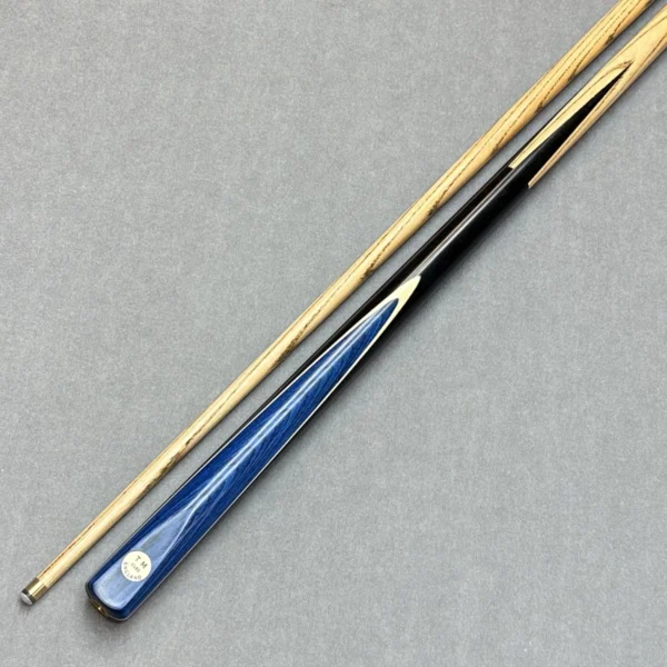 Taylor Made 57" Two Piece Ash Cue Pro Spin Tip Hand Finished In The UK - Crushed Blue