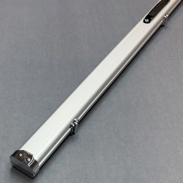 Silver Slim Alloy One Piece Cue Case - Holds Two Cues
